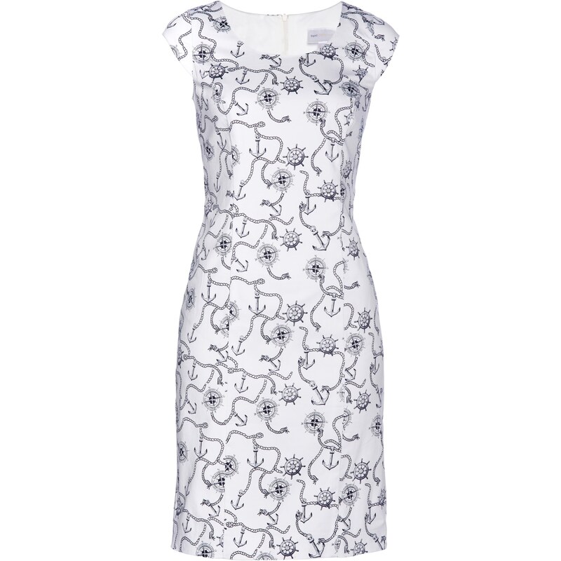 bpc selection Bonprix - robe d'été Robe fourreau blanc manches courtes pour femme