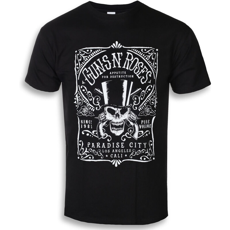 Tee-shirt métal pour hommes Guns N' Roses - Bourbon - ROCK OFF - GNRTS42MB