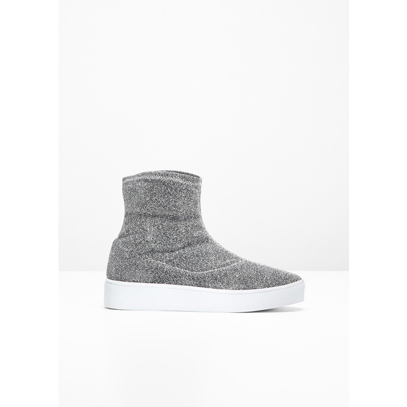 RAINBOW Bonprix - Sneakers à plateau gris pour femme