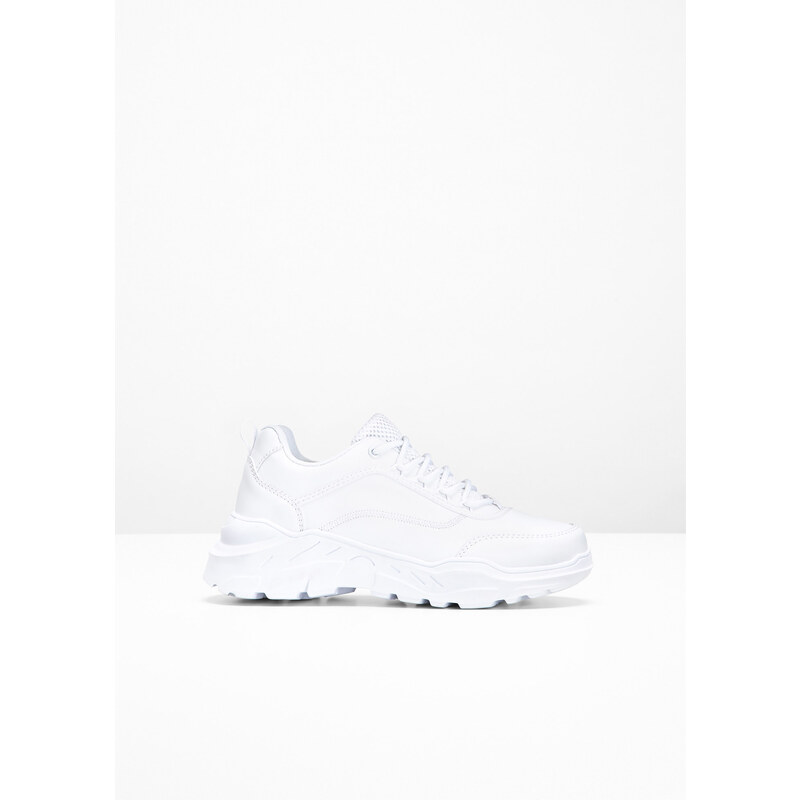 RAINBOW Bonprix - Sneakers à plateau blanc pour femme