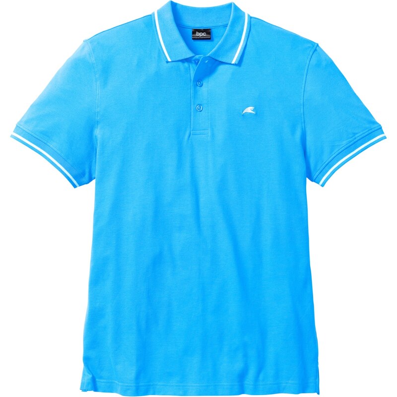Bonprix - Polo regular fit bleu manches courtes pour homme