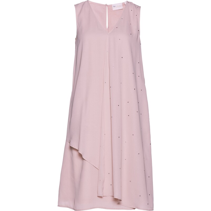 bpc selection premium Bonprix - robe d'été Robe en chiffon avec cristaux de Swarovski violet sans manches pour femme