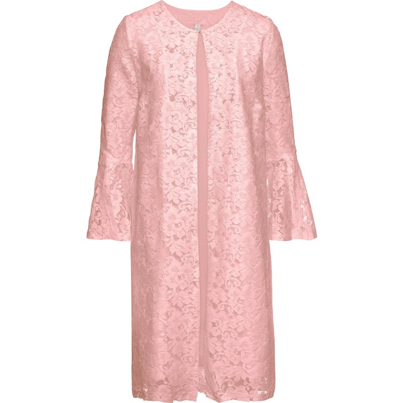 BODYFLIRT boutique Bonprix - Veste en dentelle rose manches longues pour femme