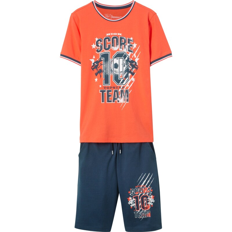 bpc bonprix collection Bonprix - T-shirt + short (Ens. 2 pces.) orange pour enfant 92-182
