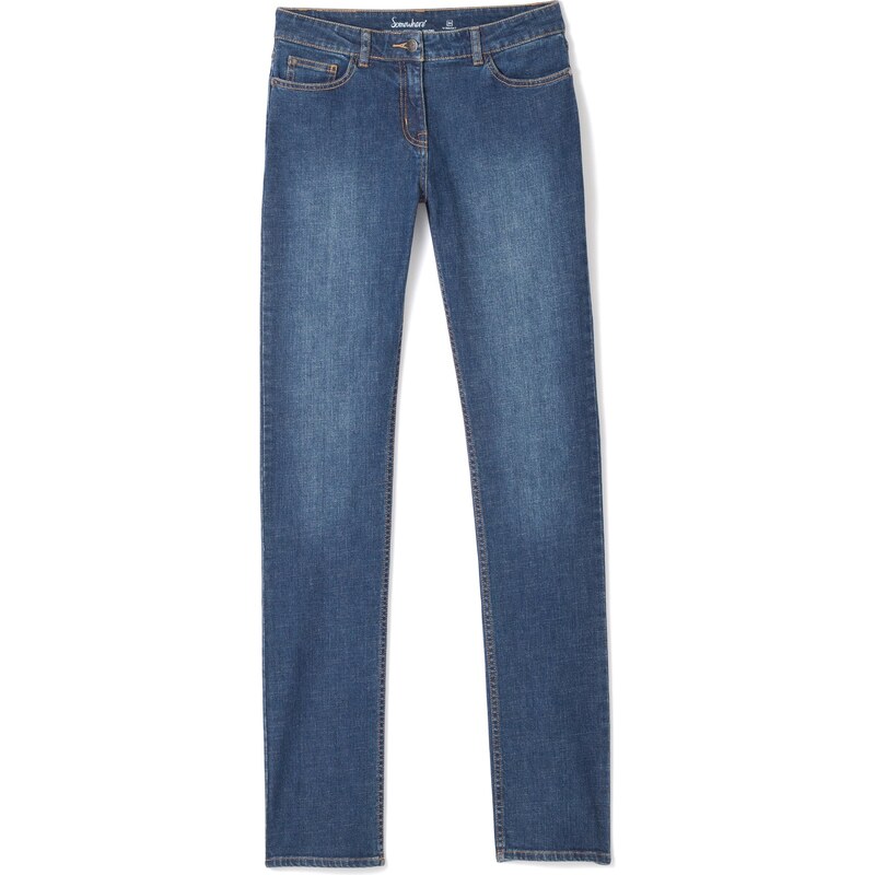 Jeans Femme Coton/élasthanne Coupe Straight Somewhere, Couleur Stone
