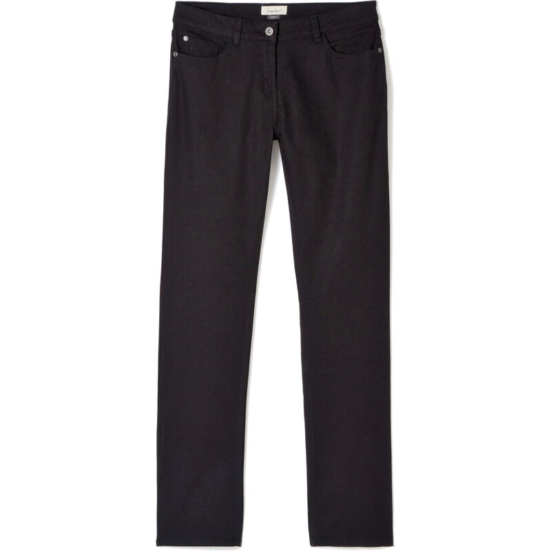 Pantalon Femme Coton/élasthanne Garment Dyed Straight Somewhere, Couleur Noir