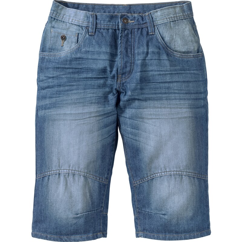 Bonprix - Bermuda long en jean Loose Fit bleu pour homme