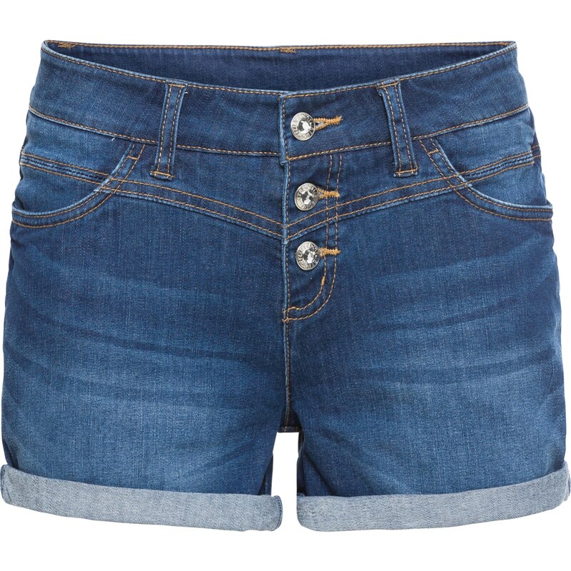BODYFLIRT Bonprix - Short en jean bleu pour femme