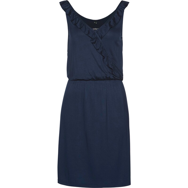 bpc selection Bonprix - robe d'été Robe fluide bleu sans manches pour femme