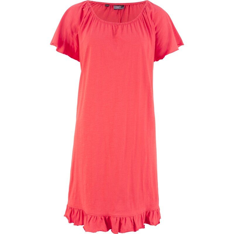 bpc bonprix collection Bonprix - robe d'été Robe en jersey à volants rouge manches courtes pour femme