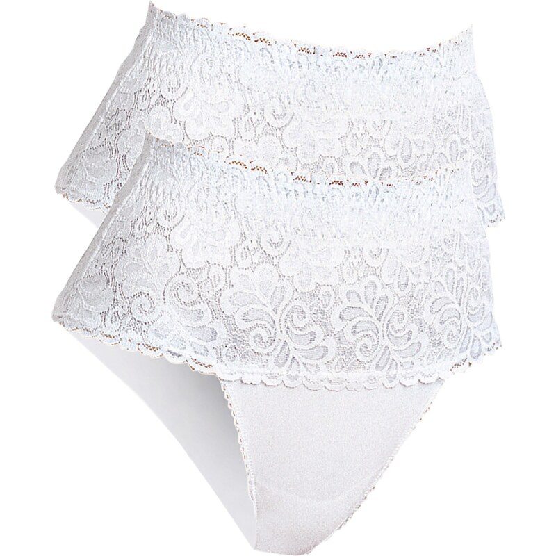 bpc bonprix collection - Nice Size Bonprix - Lot de 2 slips modelants blanc pour femme