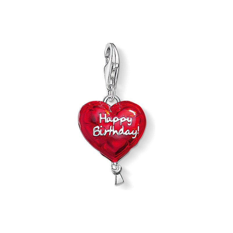 Thomas Sabo pendentif Charm ´´ballon HAPPY BIRTHDAY´´ rouge 1286-007-10