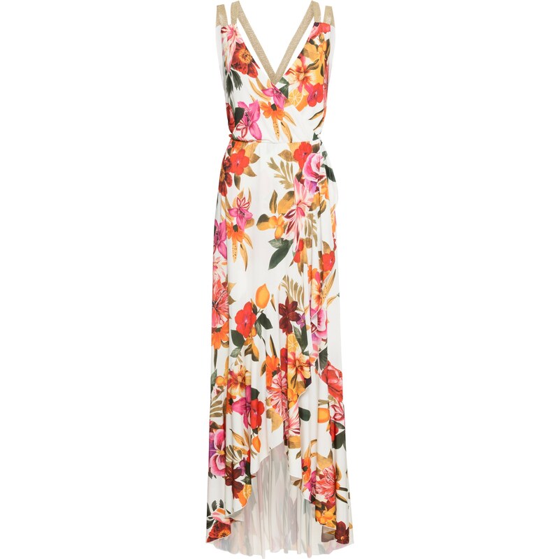 BODYFLIRT boutique Bonprix - robe d'été Robe à imprimé fleuri blanc sans manches pour femme