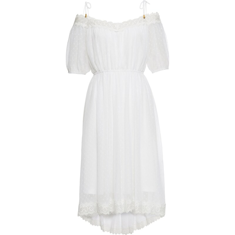 BODYFLIRT boutique Bonprix - robe d'été Robe à dentelle blanc manches mi-longues pour femme
