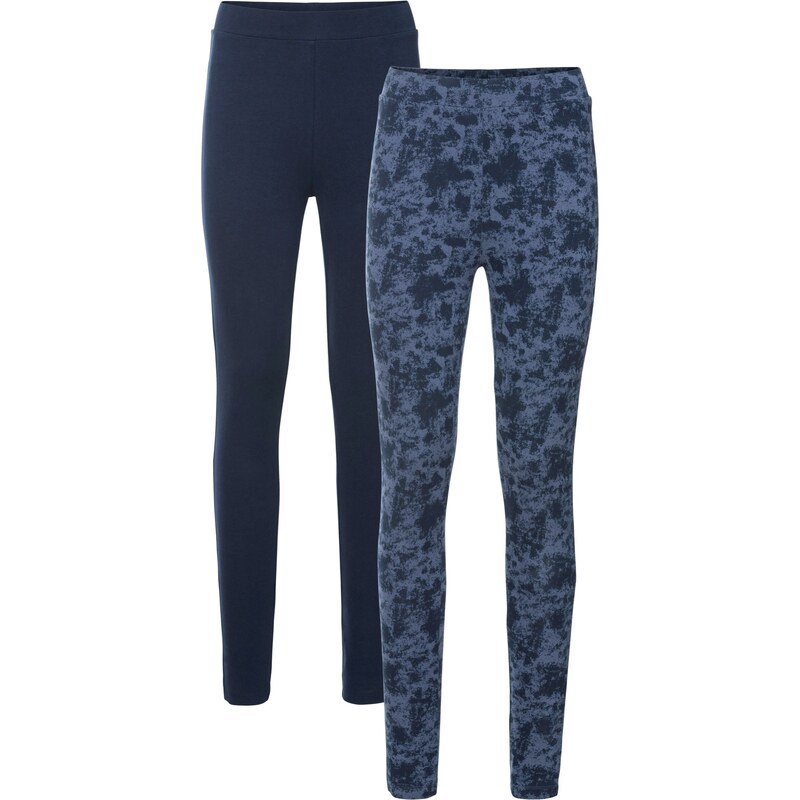 RAINBOW Bonprix - Lot de 2 leggings bleu pour femme