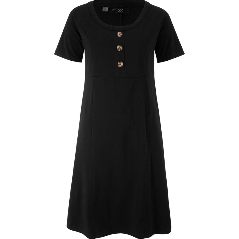 Bonprix - robe d'été Robe en jersey style patchwork, manches courtes noir pour femme