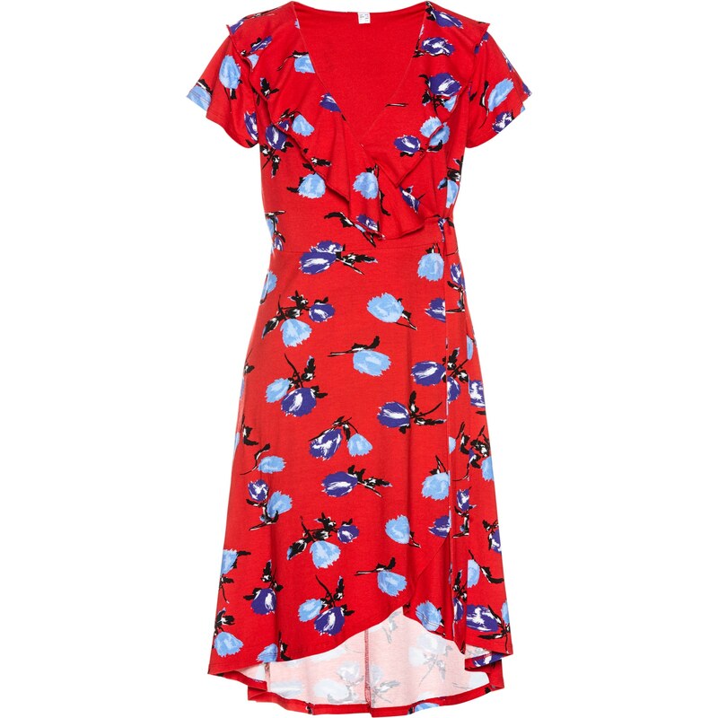 bpc selection Bonprix - robe d'été Robe en jersey imprimée rouge sans manches pour femme