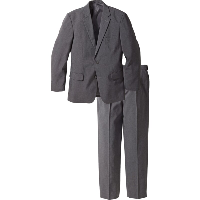 bpc selection Bonprix - Costume 2 pièces : veste de costume et pantalon gris manches longues pour homme