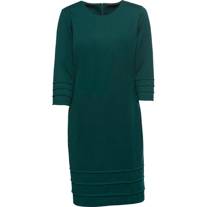 BODYFLIRT Bonprix - robe d'été Robe en jersey vert manches 3/4 pour femme
