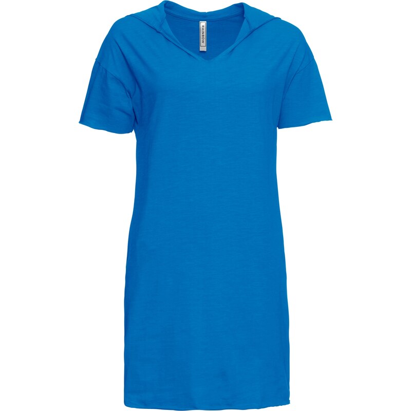 RAINBOW Bonprix - robe d'été Robe en jersey à capuche bleu manches courtes pour femme