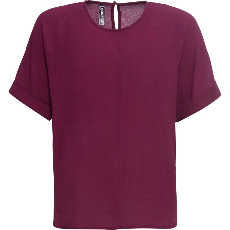 RAINBOW Bonprix - Blouse T-shirt violet manches courtes pour femme