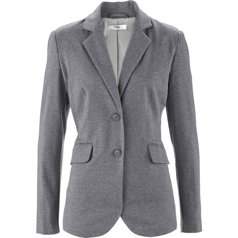 bpc bonprix collection Bonprix - Blazer en jersey gris manches longues pour femme
