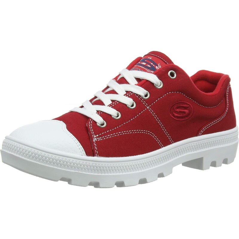 Skechers Femme Roadies-True Roots Baskets, Red Canvas/White Leather Trim Red, 40 EU