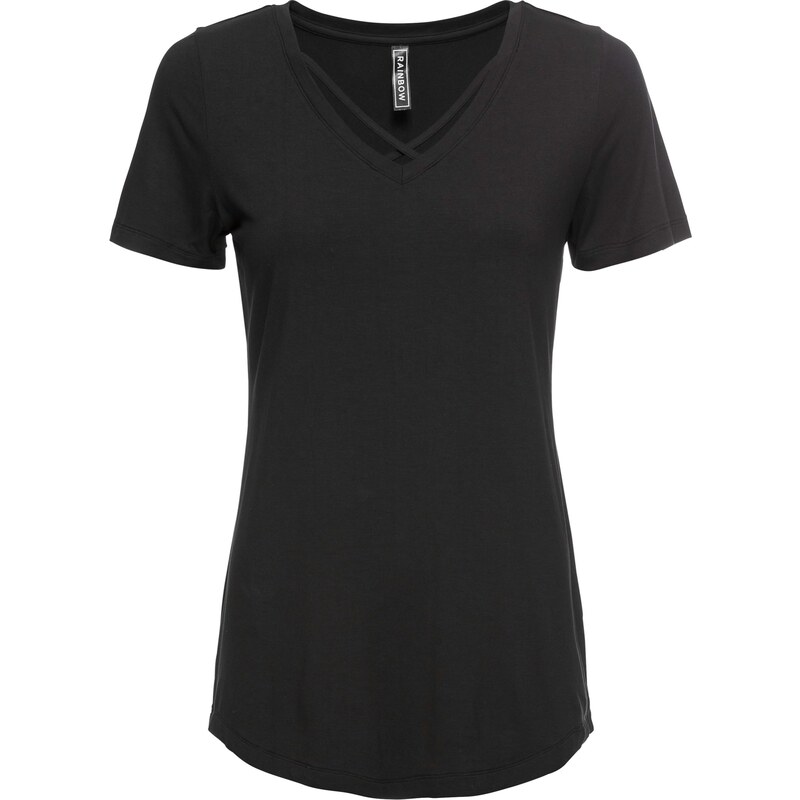 RAINBOW Bonprix - T-shirts manches courtes noir pour femme