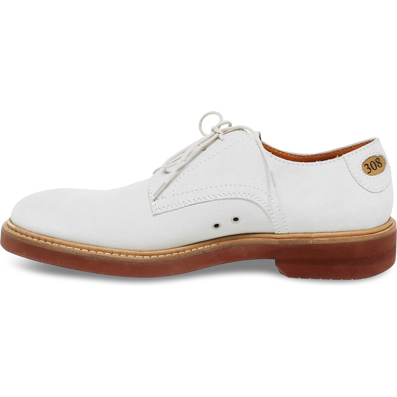 Chaussures à lacets Cesare Paciotti 308 Madison NYC en chamois blanc