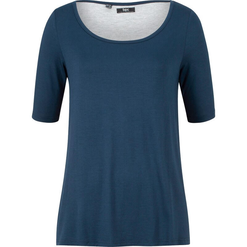 bpc bonprix collection Bonprix - T-shirt 2 en 1 bleu manches mi-longues pour femme