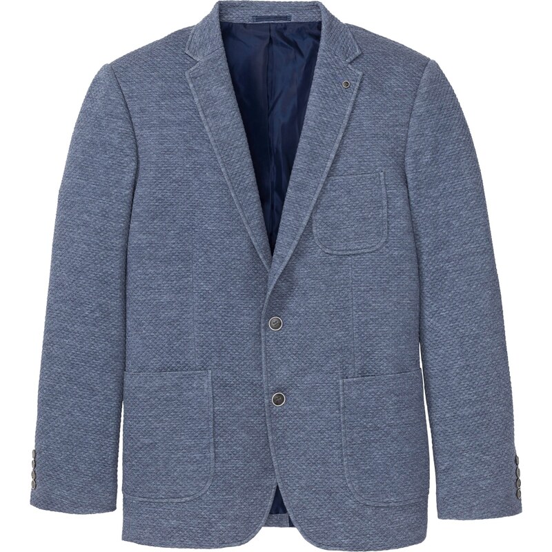 bpc selection Bonprix - Veste de costume en jersey structuré bleu manches longues pour homme