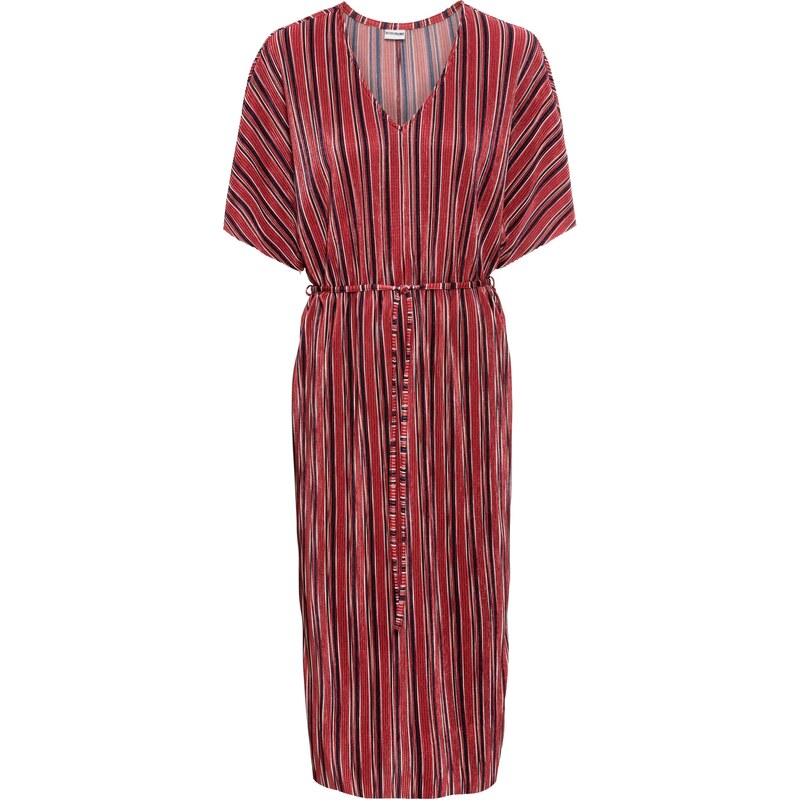 BODYFLIRT Bonprix - robe d'été Robe plissée rouge manches 3/4 pour femme