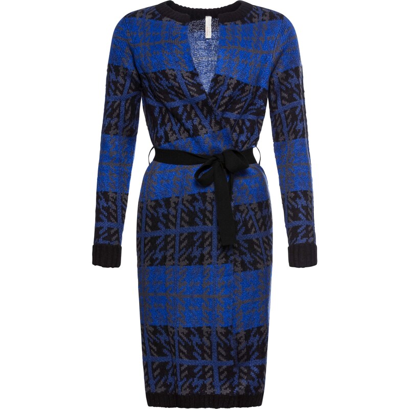 BODYFLIRT boutique Bonprix - Manteau en maille bleu manches longues pour femme