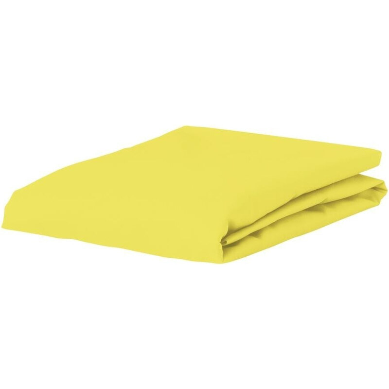 Drap housse uni satin coton de Essenza - 80 x 200 cm - jaune