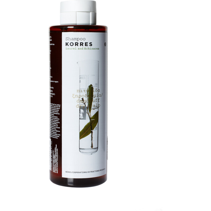 Korres - Shampoing laurier et échinacée pour cuir chevelu sec et cheveux à pellicules250 ml - Clair