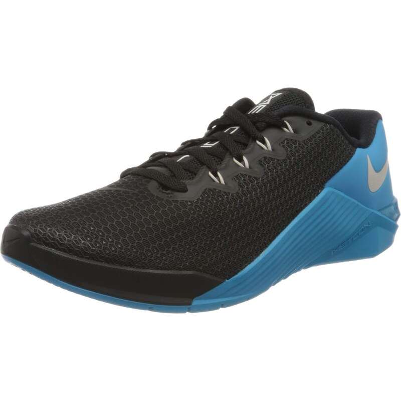 Nike Homme Metcon 5 Chaussures de Gymnastique, Noir (Black/Desert Sand/Lt Current Blue 040), 40.5 EU