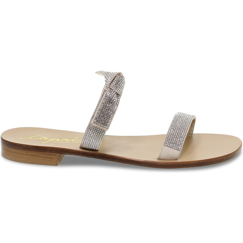 Sandales plates Capri POSITANO en chamois beige