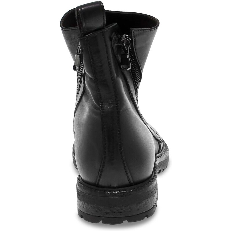 Boots Jp David BEATLES 2 ZIP en cuir noir