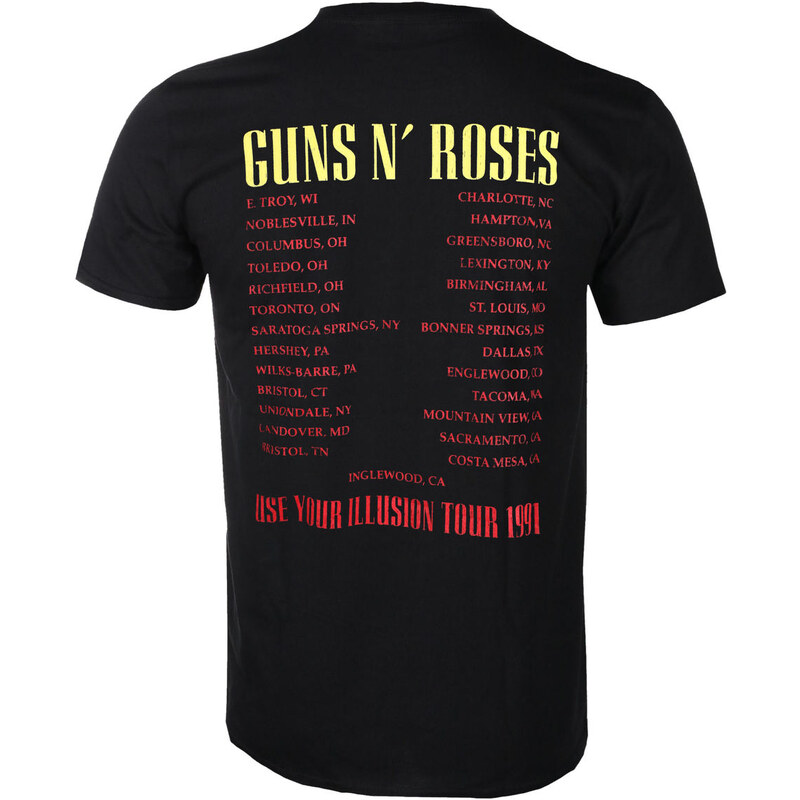 Tee-shirt métal pour hommes Guns N' Roses - Skull Circle - ROCK OFF - GNRTS67MB
