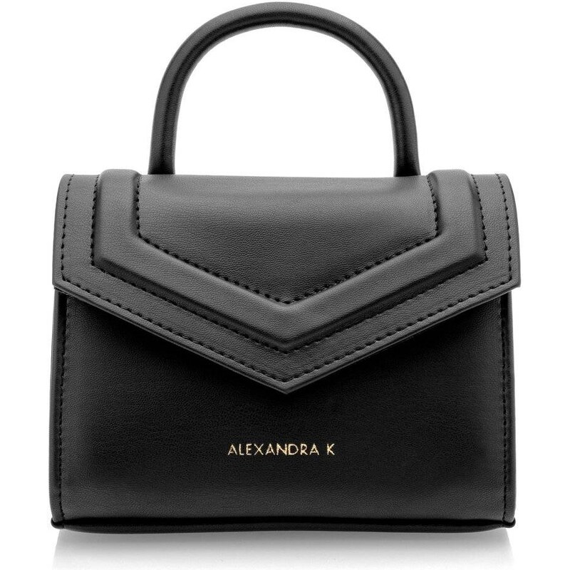 Alexandra K Faith Mini Vegan Leather Handbag - Black Ink Corn