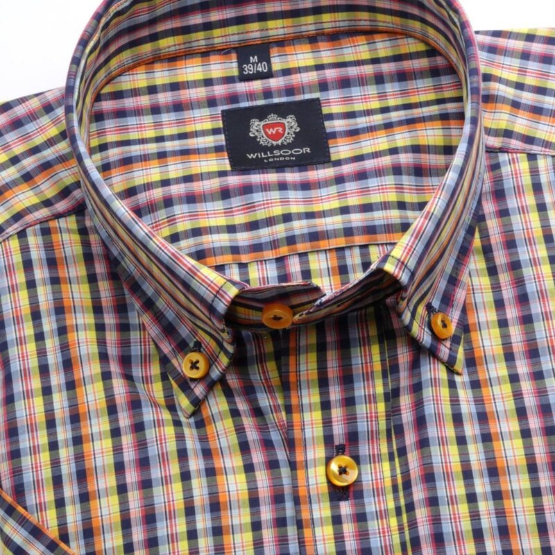 Willsoor Hommes coupe slim chemise Londres (la taille 176-182) 6564 avec de la couleur vérifié une formule Entretien facile