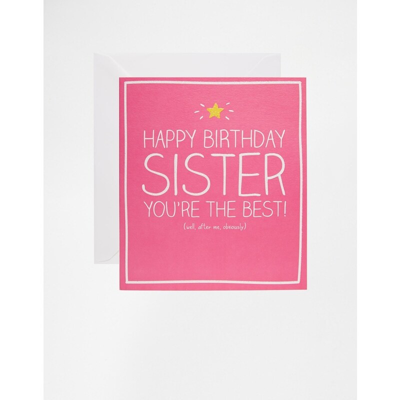 Happy Jackson - Carte Happy Birthday Sister - Multi
