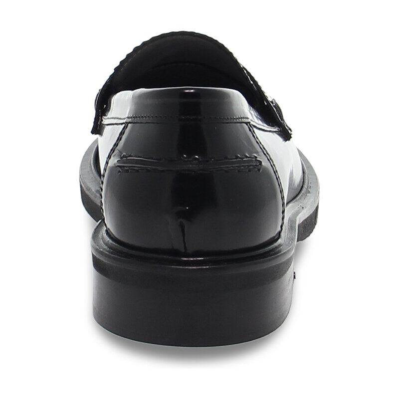 Chaussures plates Poesie Veneziane STILE INGLESE COLLEGE en brossé noir