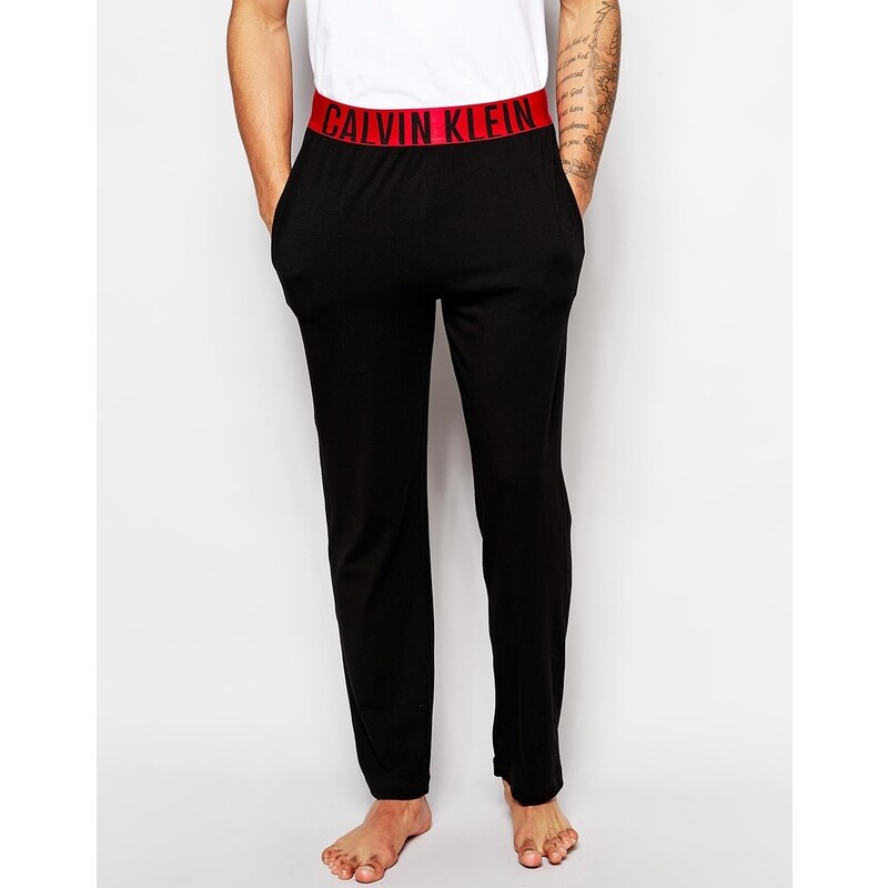 Calvin Klein - Pantalon confort ample - Rouge - Noir