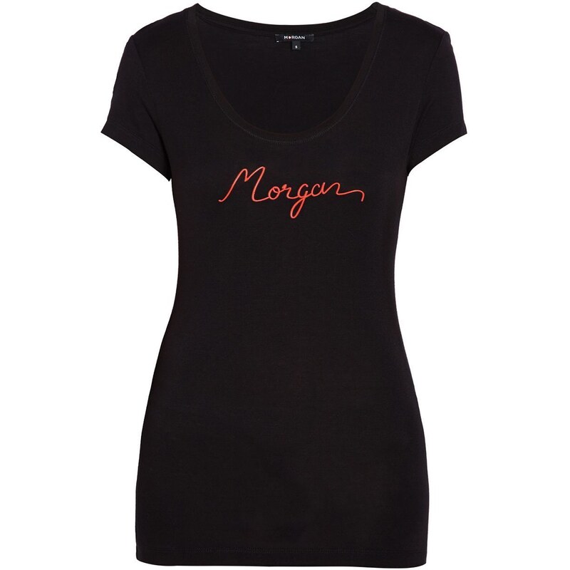 Morgan T-shirt - noir et corail