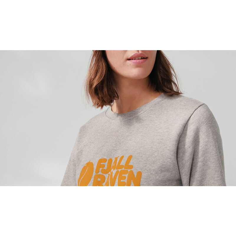 Fjällräven Logo Sweater W Grey Melange