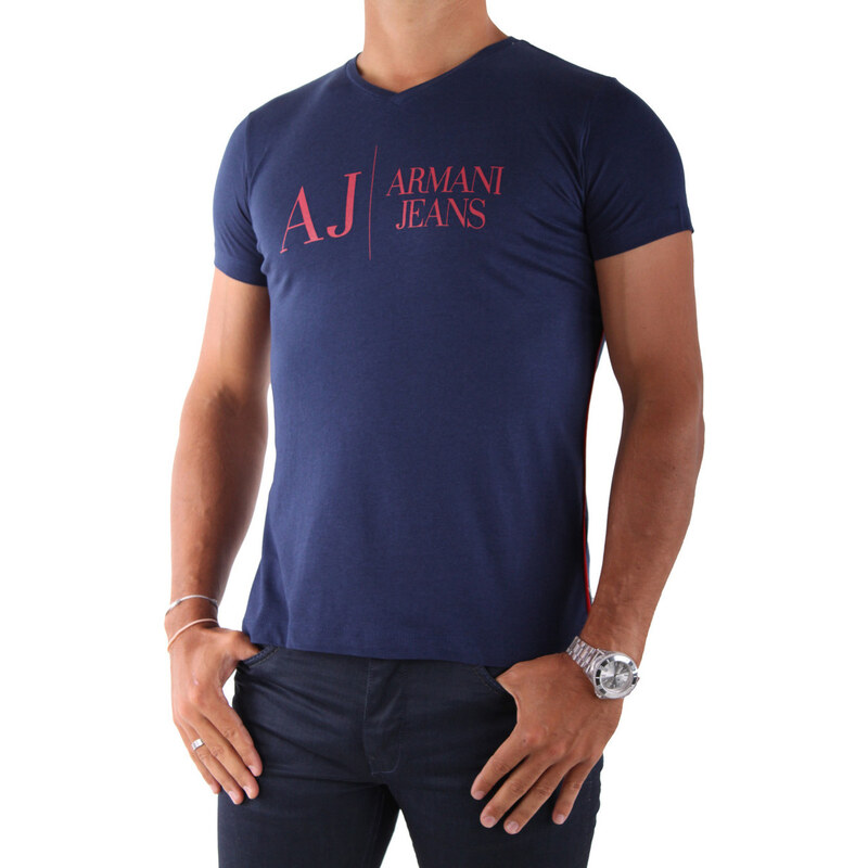 Armani jeans T-shirt V6H28 Col V Bleu Mar