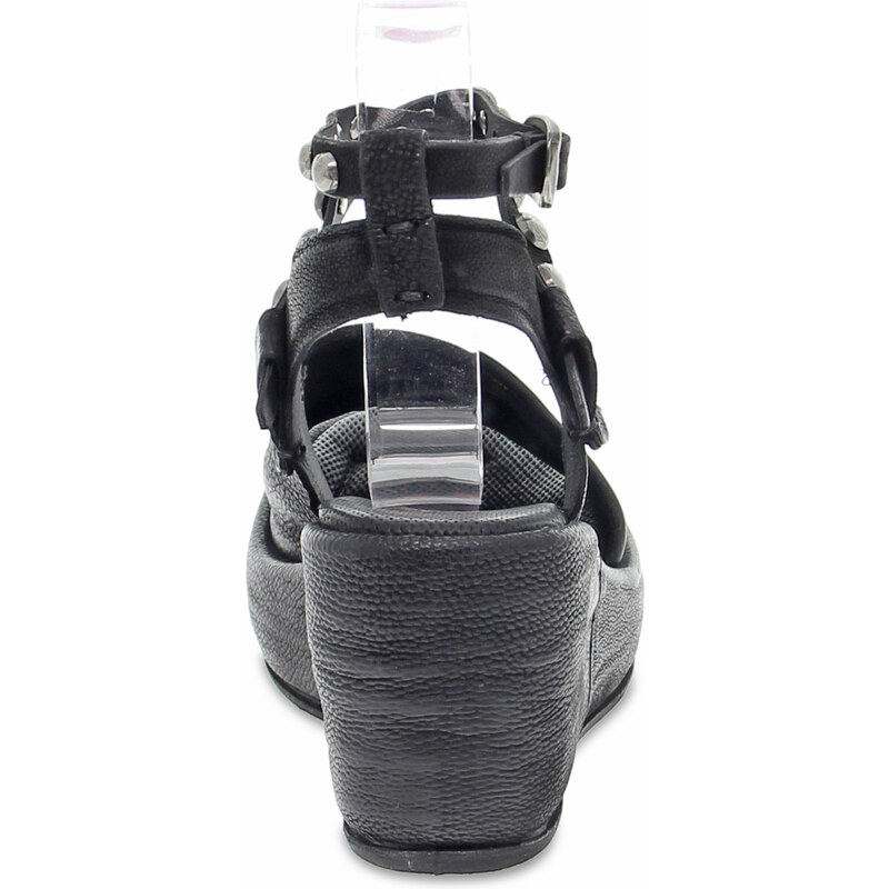 Chaussures compensées A.S.98 en cuir noir