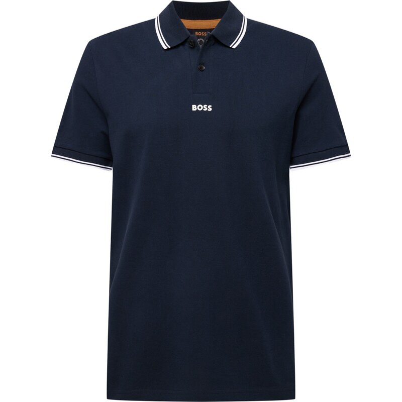 BOSS Orange T-Shirt 'Chup' bleu foncé / blanc