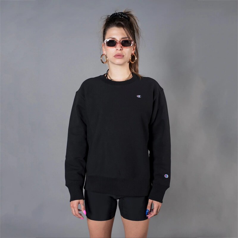 Champion Reverse Weave Crewneck Sweatshirt Women's Black 113351 KK001
